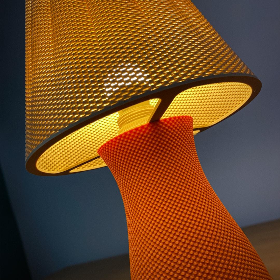 CARMEN | 3D Printed Mesh Table Lamp, Minimalist Boho Bedside Light, Modern Bedroom Desk Lamp