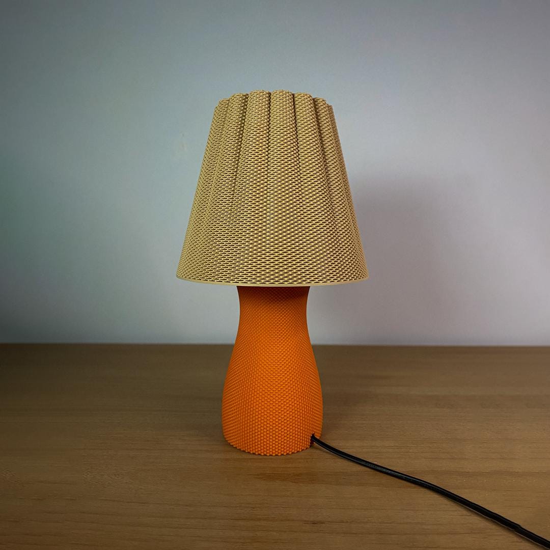 CARMEN | 3D Printed Mesh Table Lamp, Minimalist Boho Bedside Light, Modern Bedroom Desk Lamp