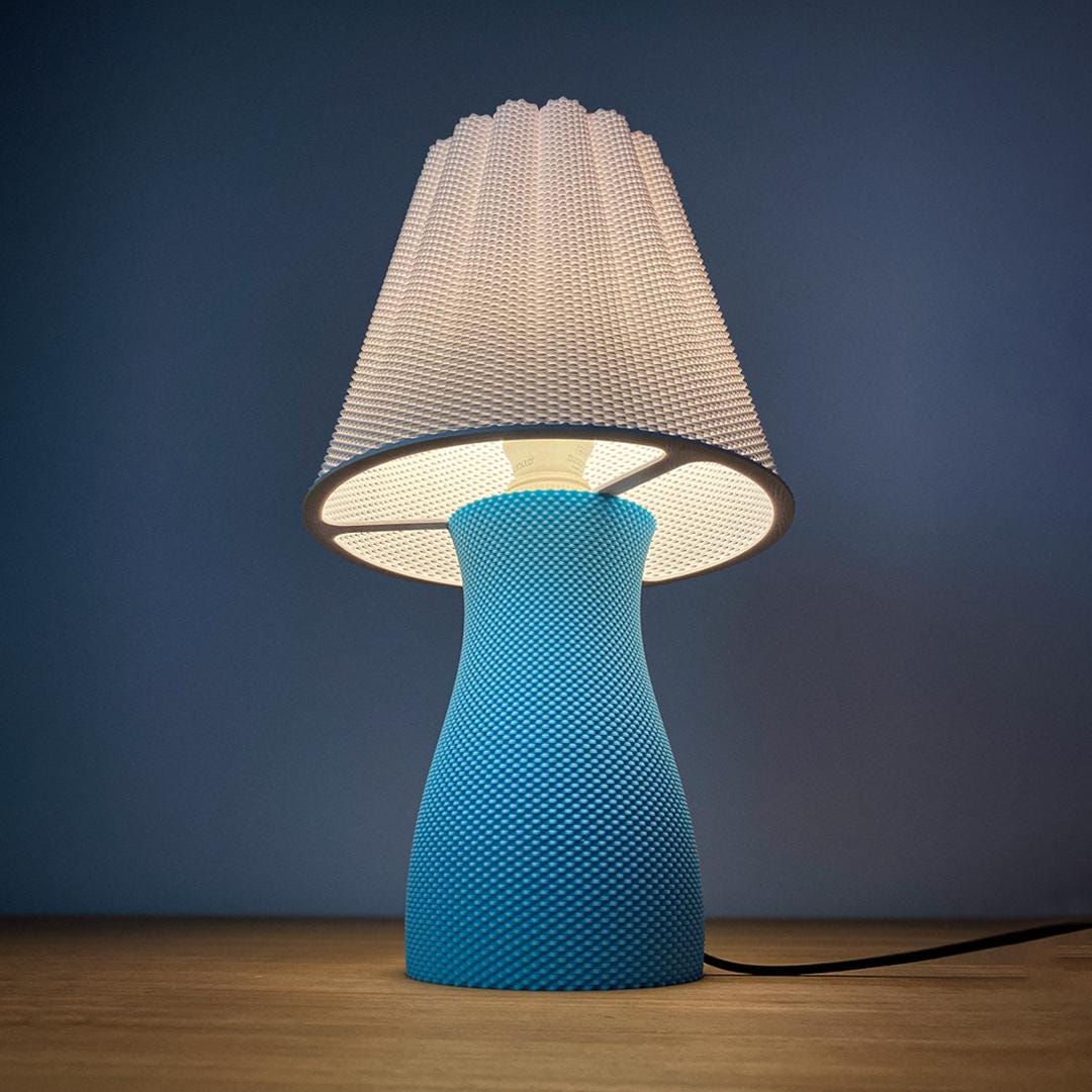 CARMEN | 3D Printed Mesh Table Lamp, Minimalist Boho Bedside Light, Modern Bedroom Desk Lamp