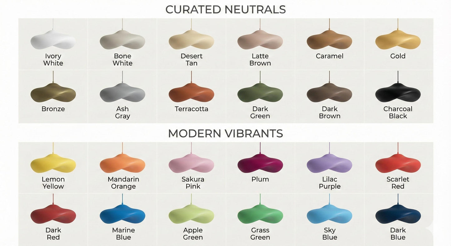 COROA | Crown Pendant Light, Modern Hanging Lampshade, 3D Printed Ceiling Cover