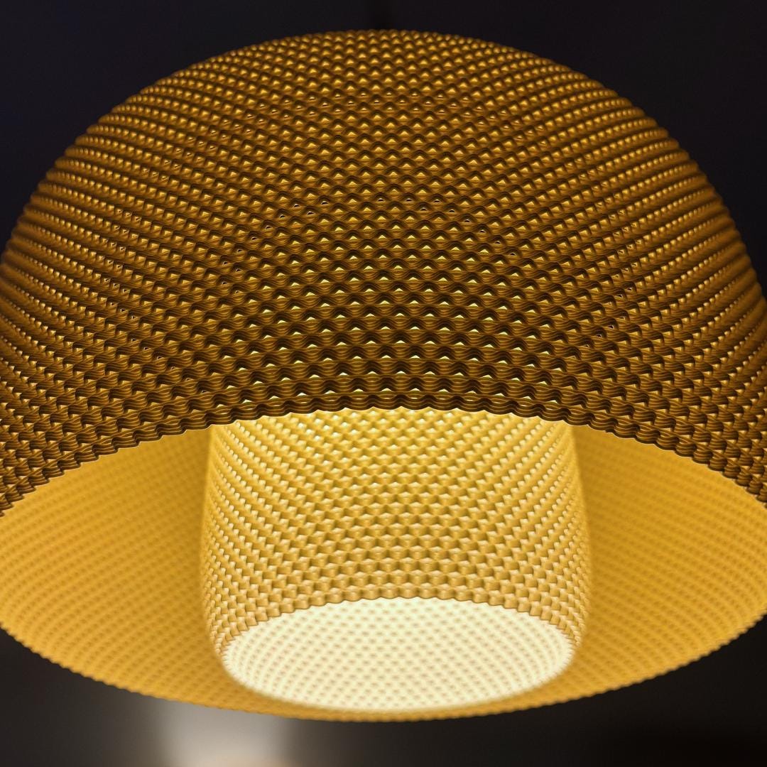 LOLA | Mid Century Modern Pendant Light, Geometric Mesh Hanging Lampshade Ceiling Cover