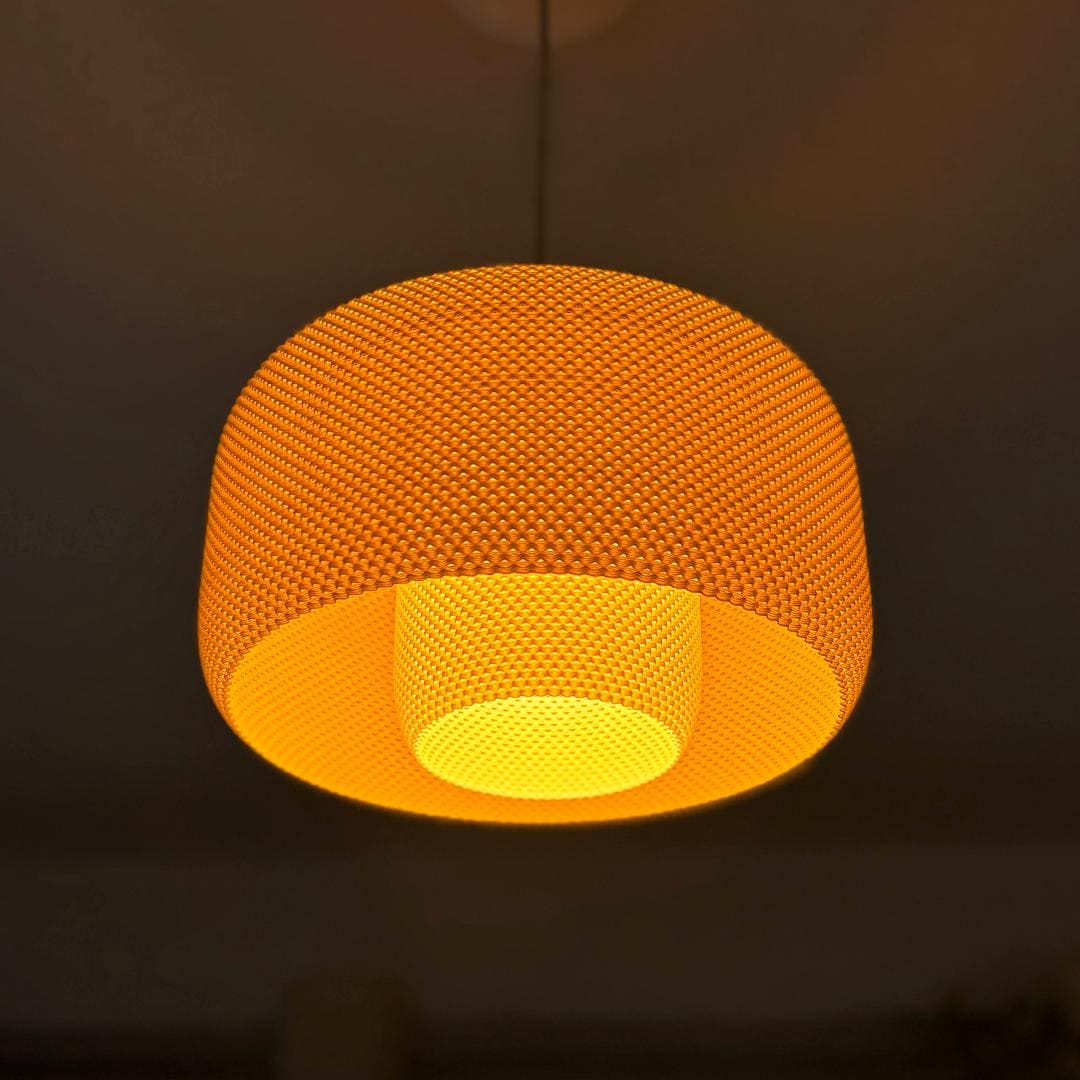 LOLA | Mid Century Modern Pendant Light, Geometric Mesh Hanging Lampshade Ceiling Cover