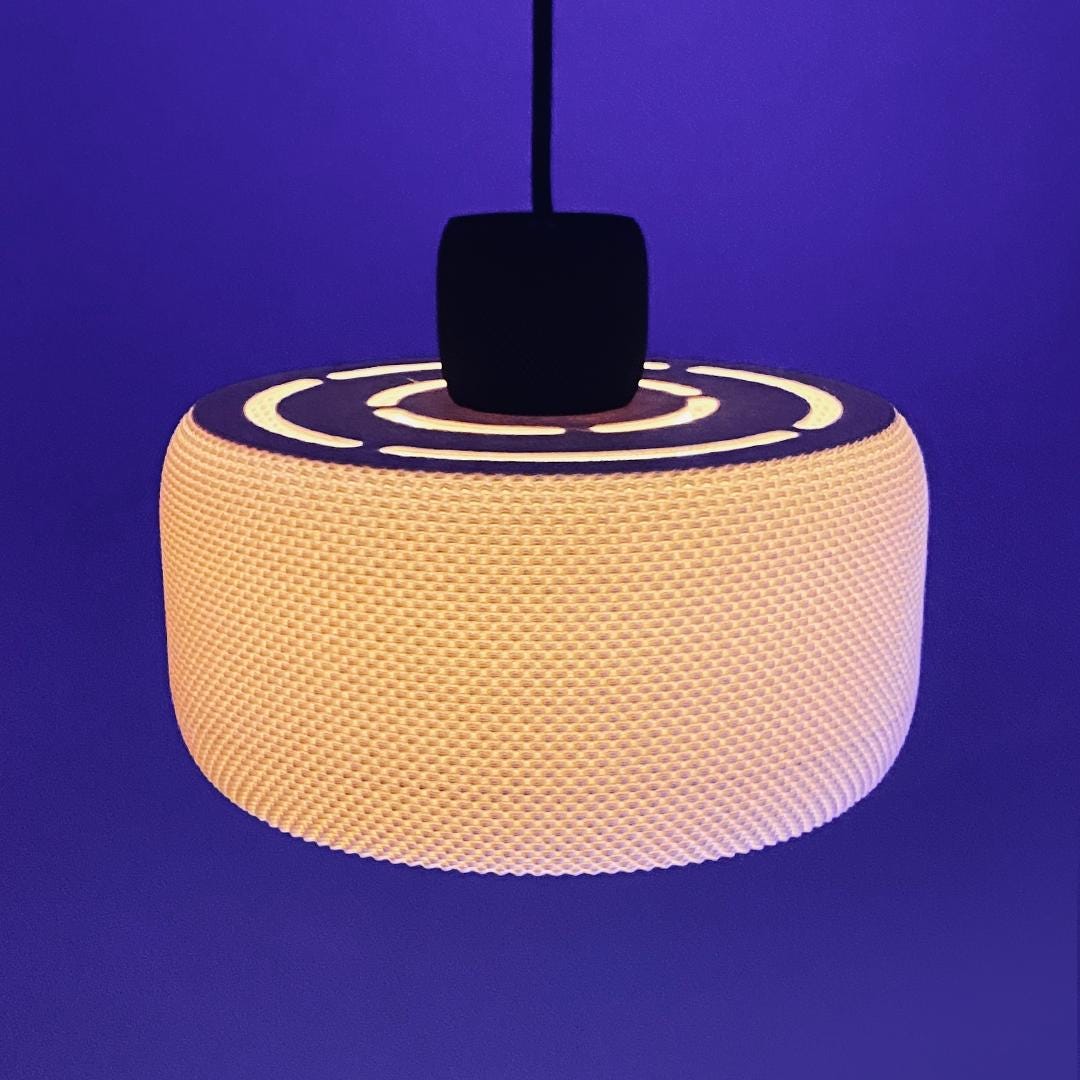 LOLA | Mid Century Modern Pendant Light, Geometric Mesh Hanging Lampshade Ceiling Cover