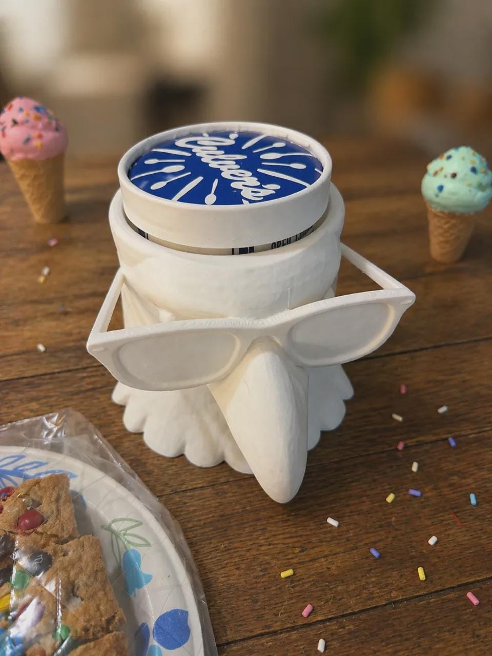 SCOOP250 | Patriotic Bald Eagle Ice Cream Bowl with Sunglasses | 3D Printed America 250 Mug
