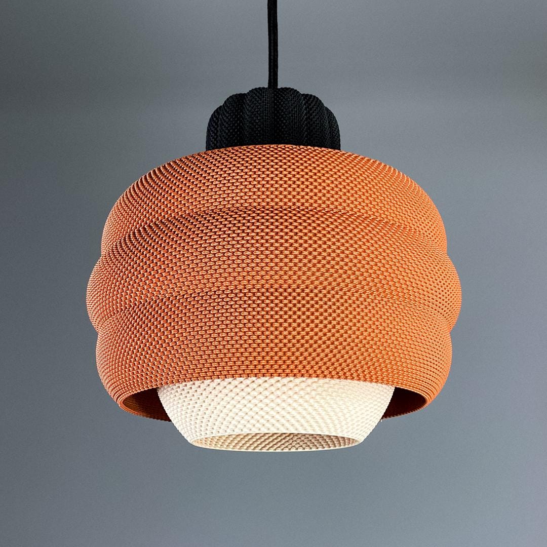 BETTY | Modern Boho Pendant Light, Sculptural Hanging Lampshade, 3D Printed Ceiling Fixture