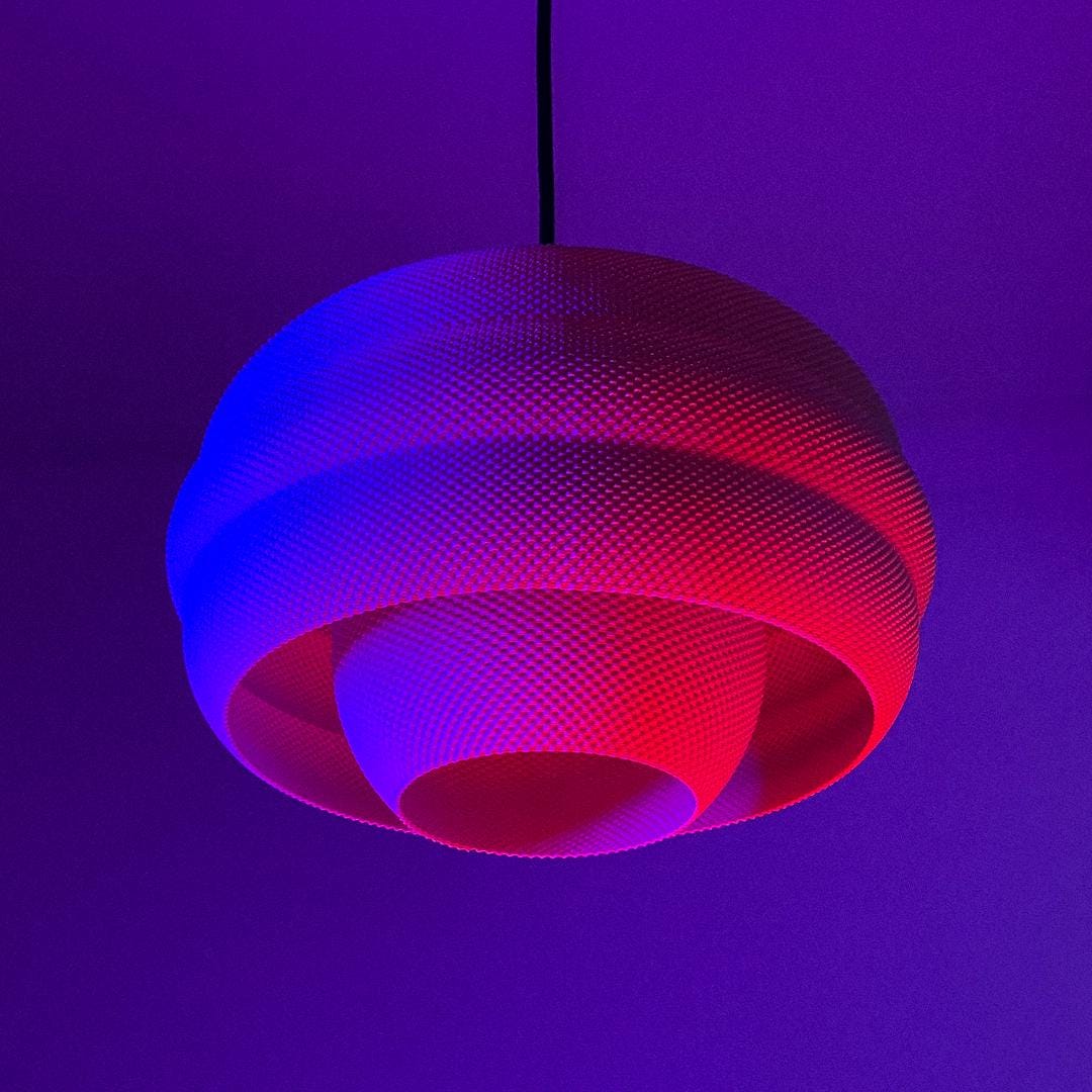 BETTY | Modern Boho Pendant Light, Sculptural Hanging Lampshade, 3D Printed Ceiling Fixture