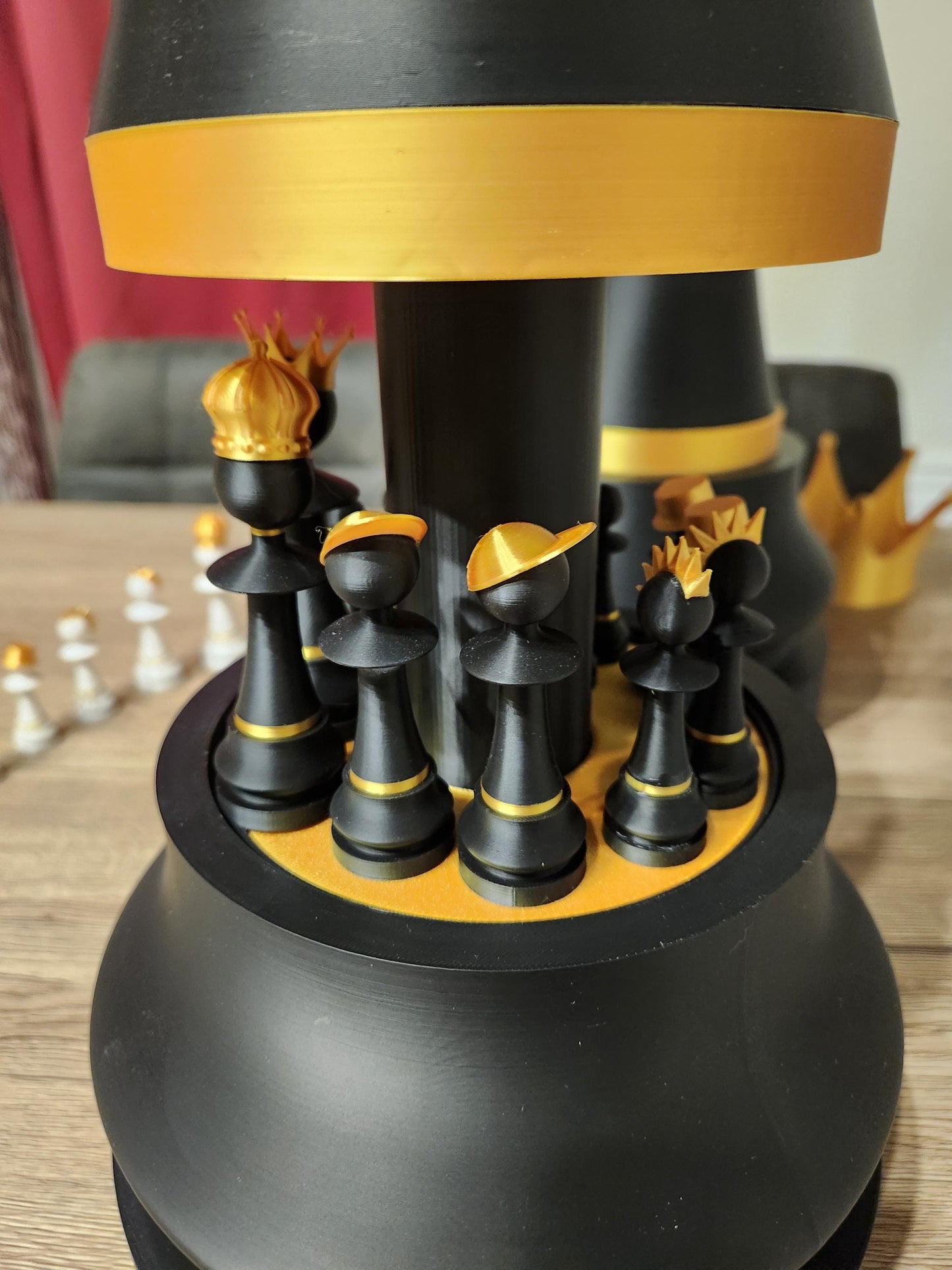 ROYALTY | 3D Printed Giant Oversized Chess Set, King Queen Pieces with Storage Box Gift