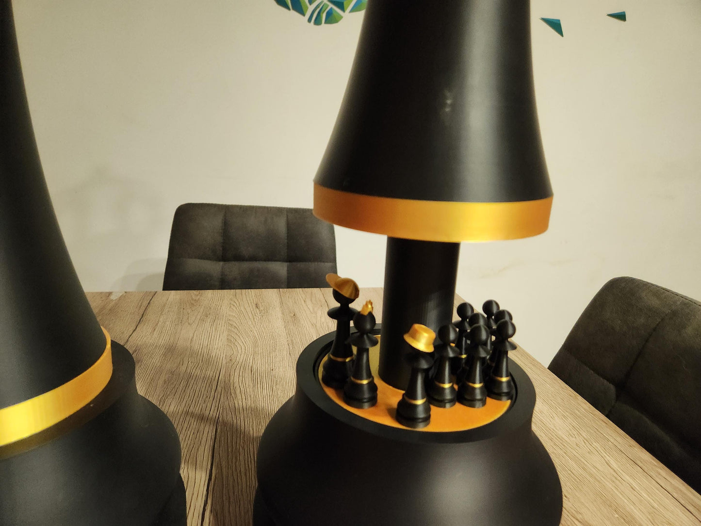 ROYALTY | 3D Printed Giant Oversized Chess Set, King Queen Pieces with Storage Box Gift