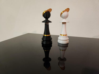 ROYALTY | 3D Printed Giant Oversized Chess Set, King Queen Pieces with Storage Box Gift