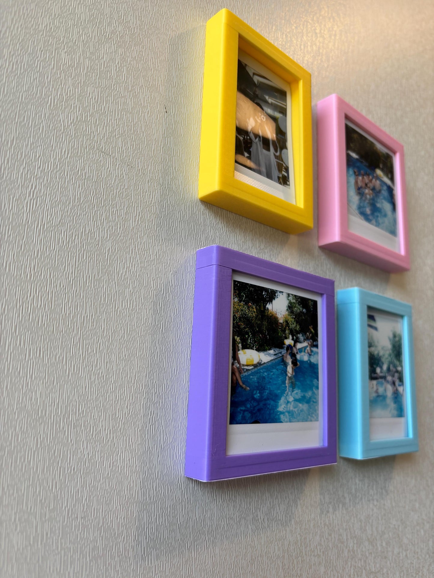 SNAPPY | 3D Printed Magnetic Instax Photo Frames, Set of 4, Memory Wall Decor Photo Gift