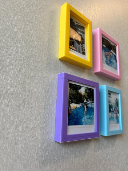SNAPPY | 3D Printed Magnetic Instax Photo Frames, Set of 4, Memory Wall Decor Photo Gift