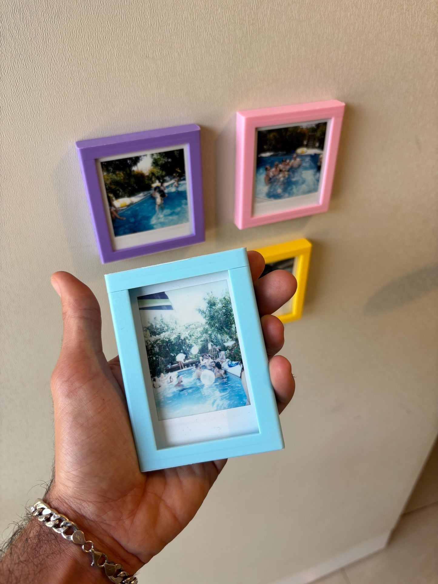 SNAPPY | 3D Printed Magnetic Instax Photo Frames, Set of 4, Memory Wall Decor Photo Gift