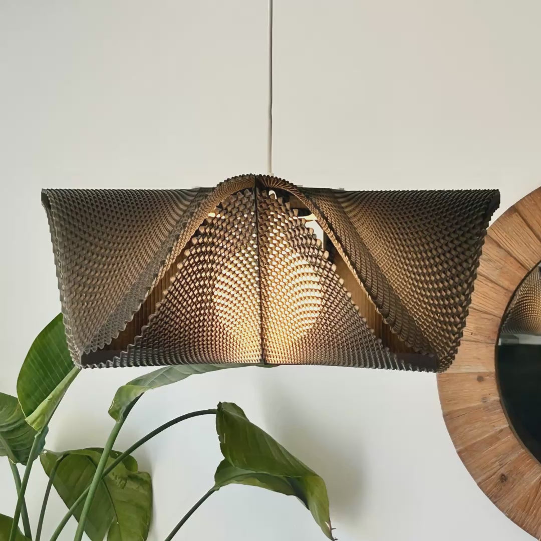 SINE 3D printed wavy pendant light — slideshow of photos, setup, editions, and colors
