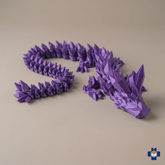 3D Printed Crystal Dragon Articulated Fidget Toy by Cinderwing3D | SPARK
