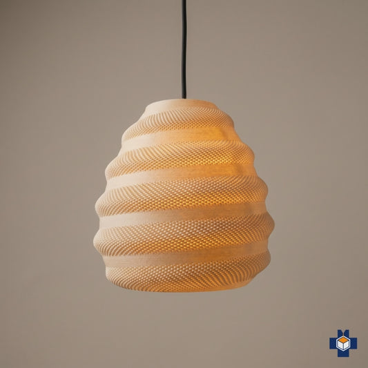 Beehive Pendant Light, Woven Boho Statement Shade, 30+ Colors, 5 Sizes — 3D Printed | TORO