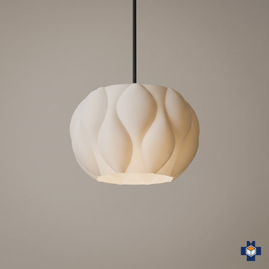 Geometric Pendant Light, Faceted Modern Boho Shade, 30+ Colors, 5 Sizes — 3D Printed | ECLIPSE