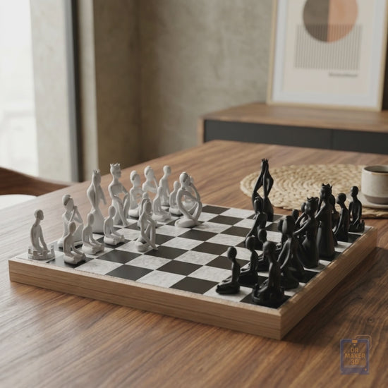 ANONYMOUS abstract chess set — slideshow of photos, editions, and colors