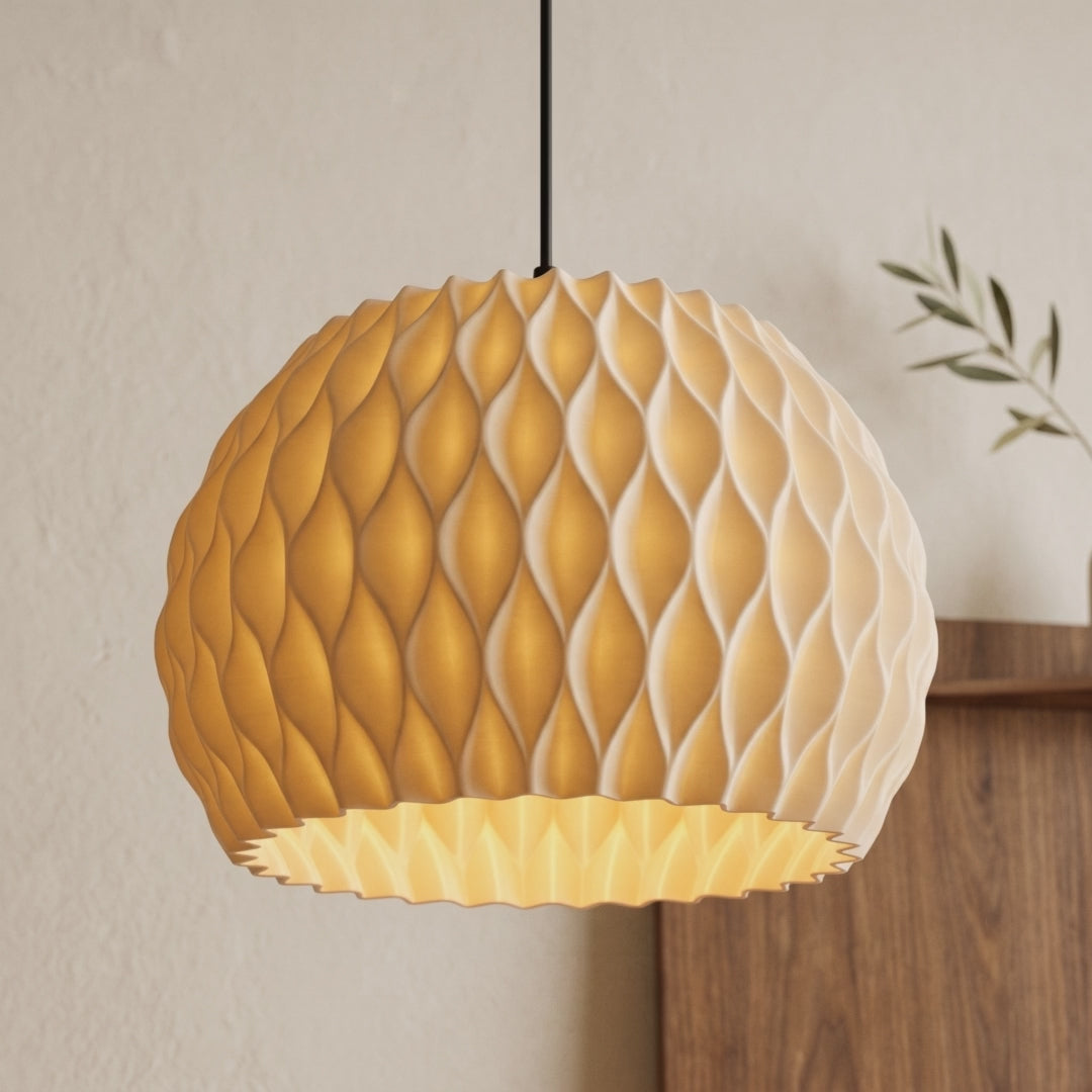 WAVY wavy ripple pendant — slideshow of photos, setup, editions, and colors