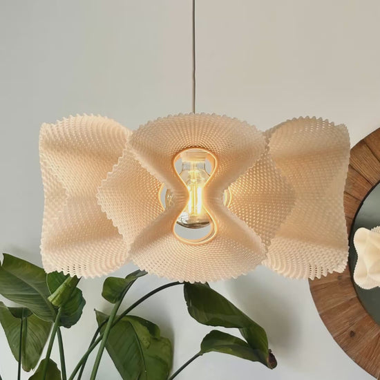 COROA 3D printed crown pendant light — slideshow of photos, setup, editions, and colors