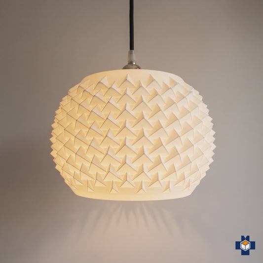 Starburst Pendant Light, Spiked Geometric Boho Shade, 30+ Colors, 5 Sizes — 3D Printed | SPIKE