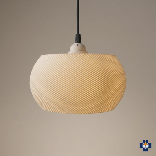 Scandinavian Pendant Light, Mid-Century Boho Bedroom Shade, 30+ Colors, 5 Sizes — 3D Printed | VALO