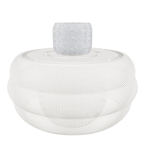 BETTY 3D printed ribbed fluted pendant light — interactive 3D and AR model with recolorable outer lampshade, inner diffuser, and socket cover