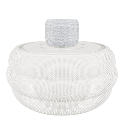BETTY 3D printed ribbed fluted pendant light — interactive 3D and AR model with recolorable outer lampshade, inner diffuser, and socket cover